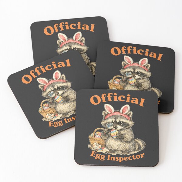 Item preview, Official Egg Inspector - Funny Easter Raccoon designed and sold by DigitalGlade.