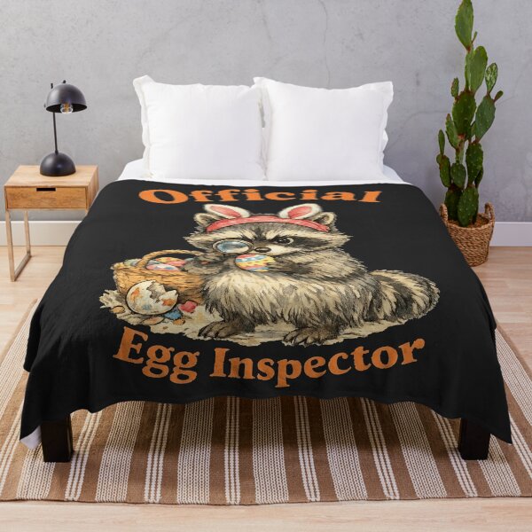 Item preview, Official Egg Inspector - Funny Easter Raccoon designed and sold by DigitalGlade.
