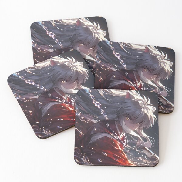 Item preview, Inuyasha - Silver Moon Yokai – Wind-Swept Anime Spirit Warrior designed and sold by Dyan4.