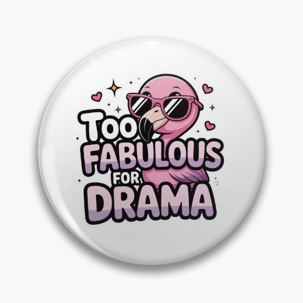 Item preview, Too Fabulous For Drama – Sassy Purple Flamingo Kawaii Sticker designed and sold by Ashley critters.
