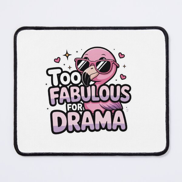 Item preview, Too Fabulous For Drama – Sassy Purple Flamingo Kawaii Sticker designed and sold by Ashley critters.