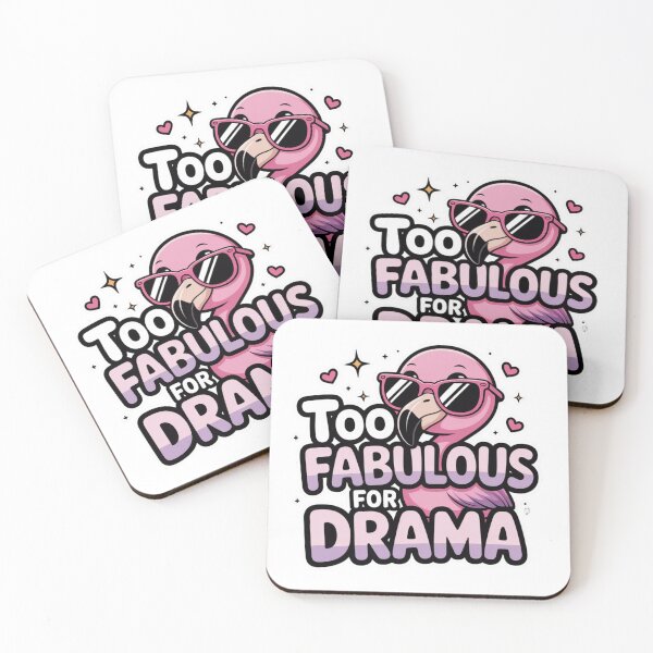 Item preview, Too Fabulous For Drama – Sassy Purple Flamingo Kawaii Sticker designed and sold by Ashley critters.