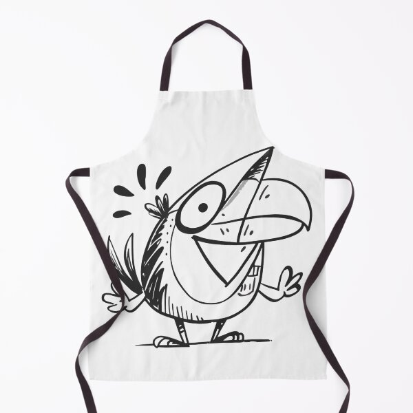 Item preview, Bird Whimsical Fitness Playful Characters Lineart Black White designed and sold by ART ATTACK ZONE.