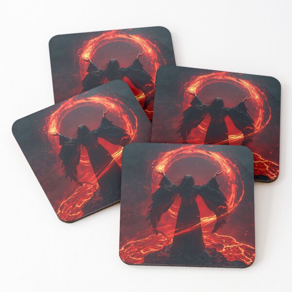 Item preview, Dark Sorceress Volcanic Crater Fire Magic Dark Fantasy Art designed and sold by Kynura.