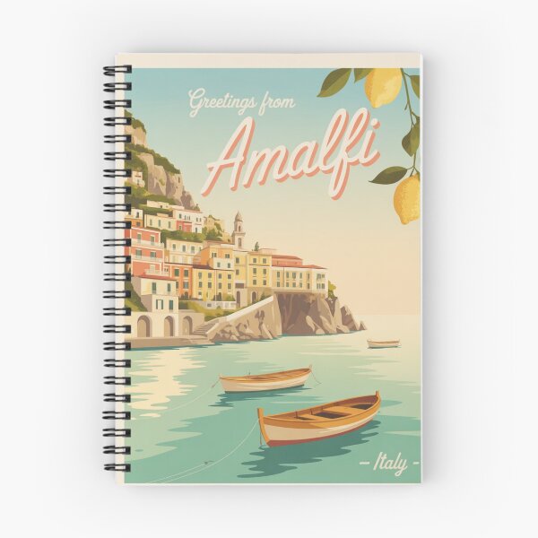 Item preview, Amalfi Coast Vintage Greeting Card – Mediterranean Summer Postcard Art, Italian Coastal Illustration designed and sold by Timeless Design.