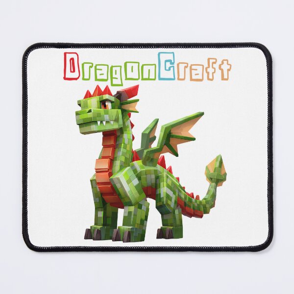 Item preview, DragonCraft Minecraft Dragon - Cute Blocky Lego Style Art Print designed and sold by DesignArtist.ia.