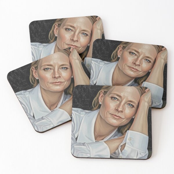 Item preview, Serene Resolve: Jodie Foster Modern Icon Portrait designed and sold by Art's Diner.
