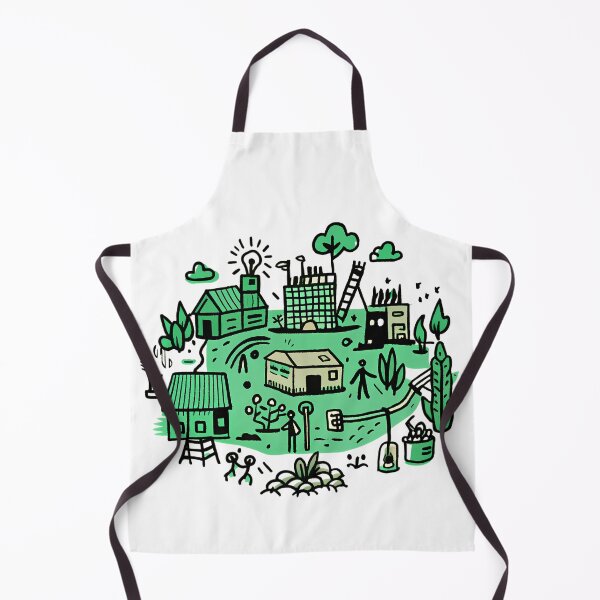 Item preview, House Home Farm World Green Vibrant Community Landscapes designed and sold by ART ATTACK ZONE.