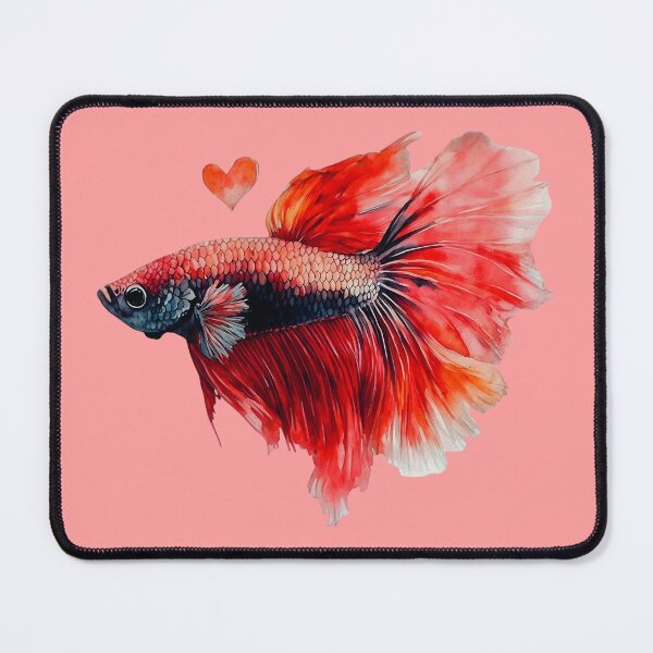 Item preview, Betta fish, heart, watercolor designed and sold by Lilja888.