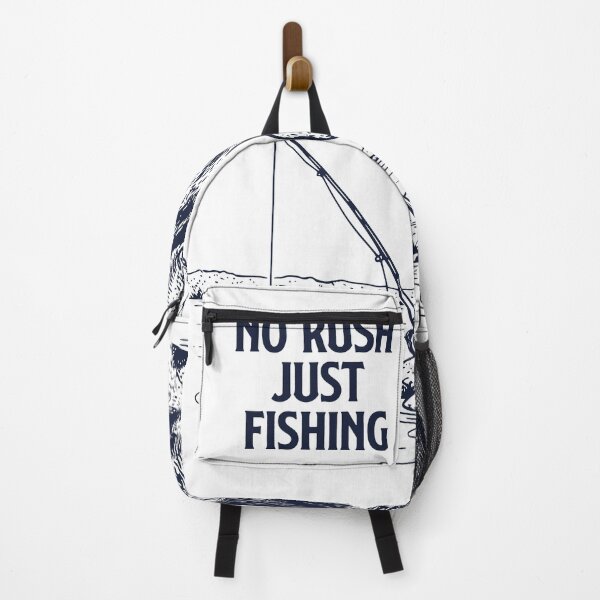 Item preview, No Rush Just Fishing Bear – Vintage Engraved Fishing Design designed and sold by TeeVerse27.