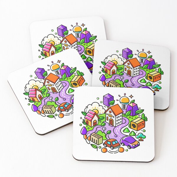 Item preview, Colorful Home Farm World Green Vibrant Community Landscapes designed and sold by ART ATTACK ZONE.