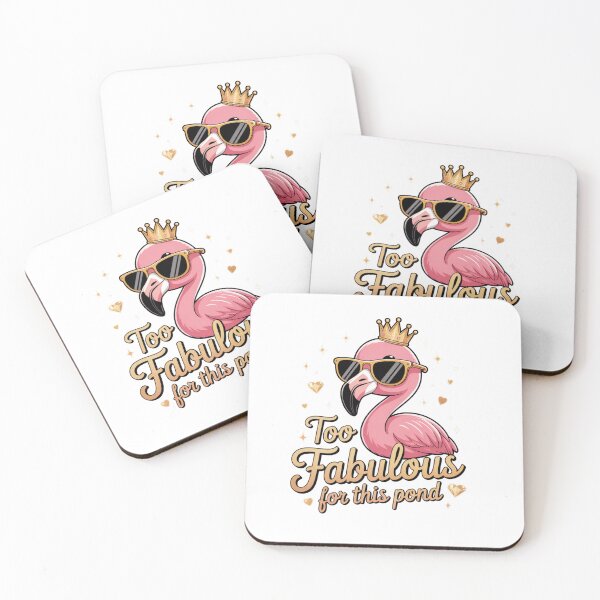 Item preview, Too Fabulous For This Pond – Glam Gold Flamingo Sticker designed and sold by Ashley critters.