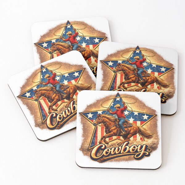 Item preview, Roping Cowboy in Red, White & Blue Western USA designed and sold by Willyboy16.