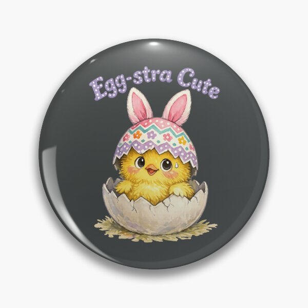 Item preview, Egg-stra Cute - Easter Chick Pun designed and sold by DigitalGlade.