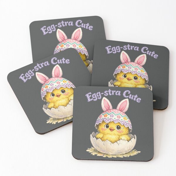 Item preview, Egg-stra Cute - Easter Chick Pun designed and sold by DigitalGlade.