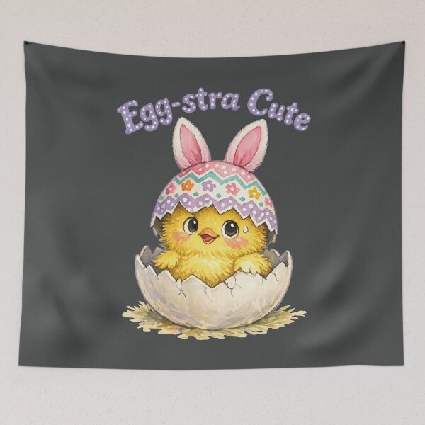 Item preview, Egg-stra Cute - Easter Chick Pun designed and sold by DigitalGlade.