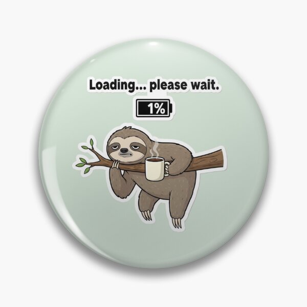 Item preview, Monday Sloth | Sleepy Coffee Mood Sticker designed and sold by Honeybean07.
