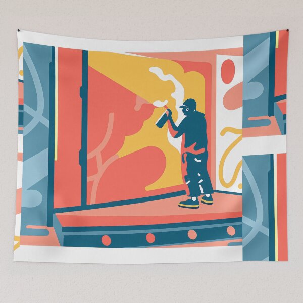 Item preview, Mural Graffiti Art Colorful Creative Expression Action designed and sold by ART ATTACK ZONE.