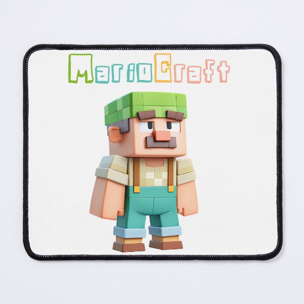 Item preview, MarioCraft Minecraft Mario - Cute Blocky Lego Style Art Print designed and sold by DesignArtist.ia.