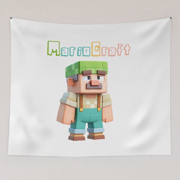 Item preview, MarioCraft Minecraft Mario - Cute Blocky Lego Style Art Print designed and sold by DesignArtist.ia.