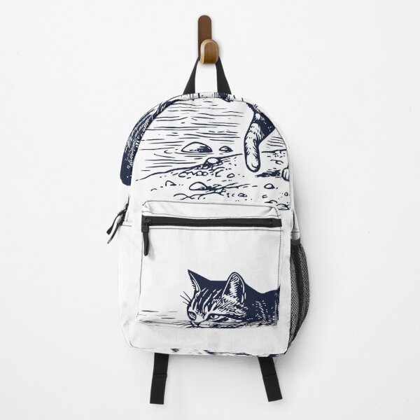 Item preview, Vintage Fishing Cat Illustration – Engraved Wildlife River Design designed and sold by TeeVerse27.