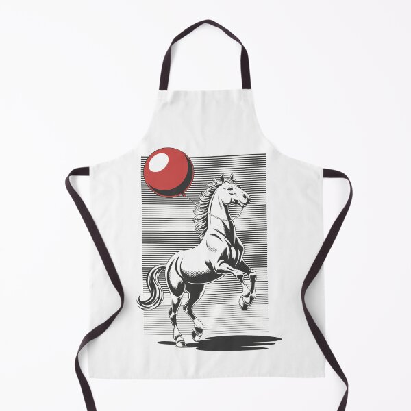Item preview, Rearing Horse with Red Balloon – Vintage Line Art Equestrian Graphic designed and sold by Loving Nature Gifts.
