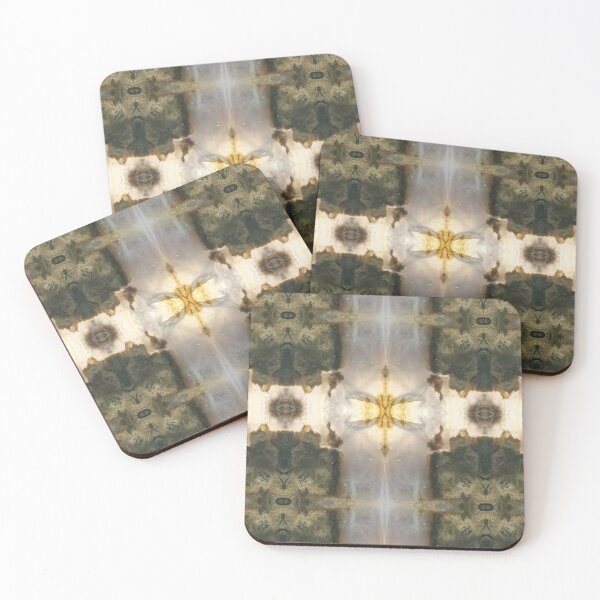 Item preview, Golden Light Ore Kaleidoscope – Neutral Abstract Symmetry Design designed and sold by Xieurabbit.