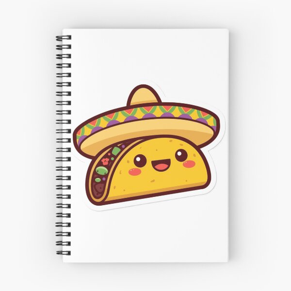 Item preview, Cute Taco Sombrero Sticker Kawaii Fiesta Food designed and sold by ICONWALA.