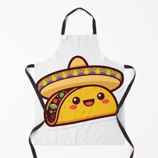 Item preview, Cute Taco Sombrero Sticker Kawaii Fiesta Food designed and sold by ICONWALA.