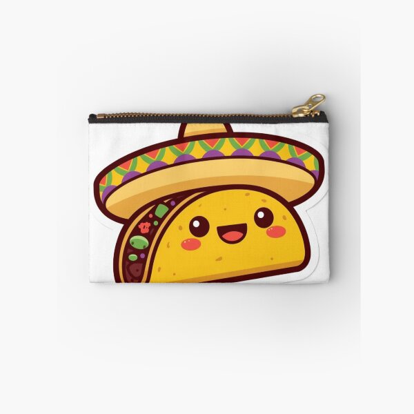 Item preview, Cute Taco Sombrero Sticker Kawaii Fiesta Food designed and sold by ICONWALA.