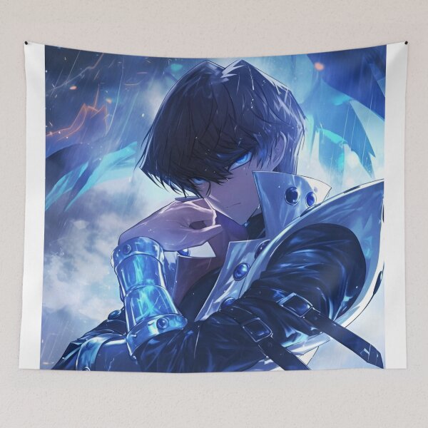 Item preview, Blue-Eyed Shadow Duelist – Dark Anime Storm Warrior Art designed and sold by Dyan4.