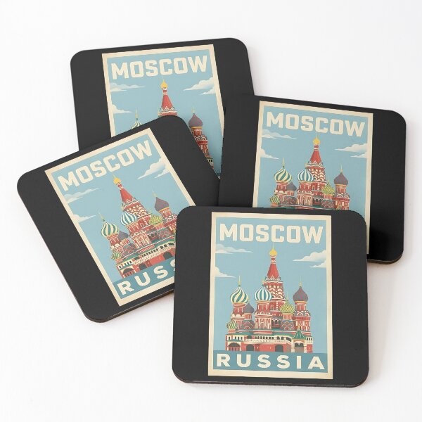 Artikelvorschau, Vintage-Poster Moskau, Russland, Basilius-Kathedrale entworfen und verkauft von dudelinart.