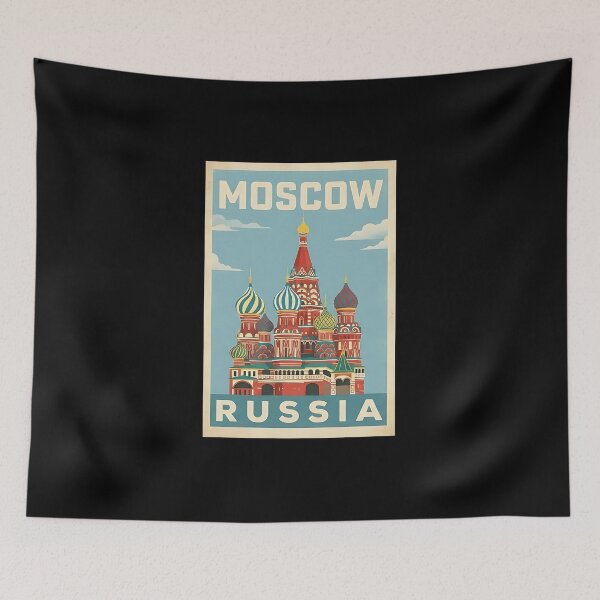 Item preview, Vintage Poster Moscow Russia St. Basil’s Cathedral City designed and sold by dudelinart.