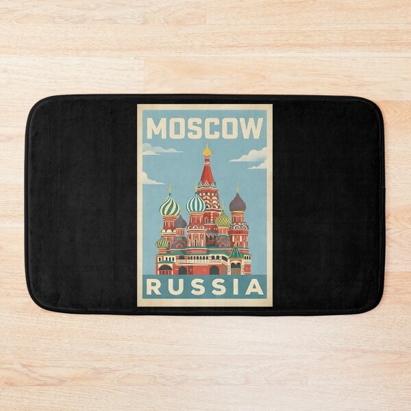 Artikelvorschau, Vintage-Poster Moskau, Russland, Basilius-Kathedrale entworfen und verkauft von dudelinart.