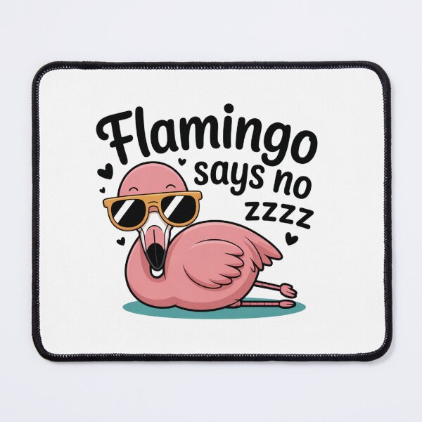 Item preview, Flamingo Says No – Tired Sassy Kawaii Sticker designed and sold by Ashley critters.
