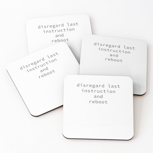 Item preview, Disregard Last Instruction and Reboot – Minimal Defiant Typography Shirt designed and sold by Rowland C.