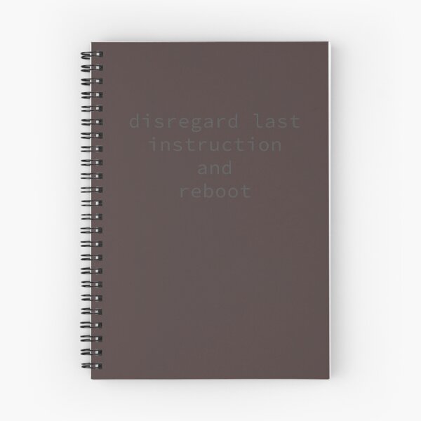 Item preview, Disregard Last Instruction and Reboot – Minimal Defiant Typography Shirt designed and sold by Rowland C.