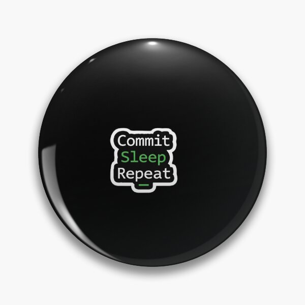 Item preview, Commit Sleep Repeat – Minimal Developer Coding Sticker designed and sold by Credenz.