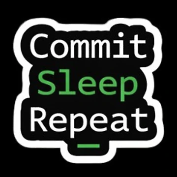 Vorschaubild zum Design Commit Sleep Repeat – Minimal Developer Coding Sticker von Credenz