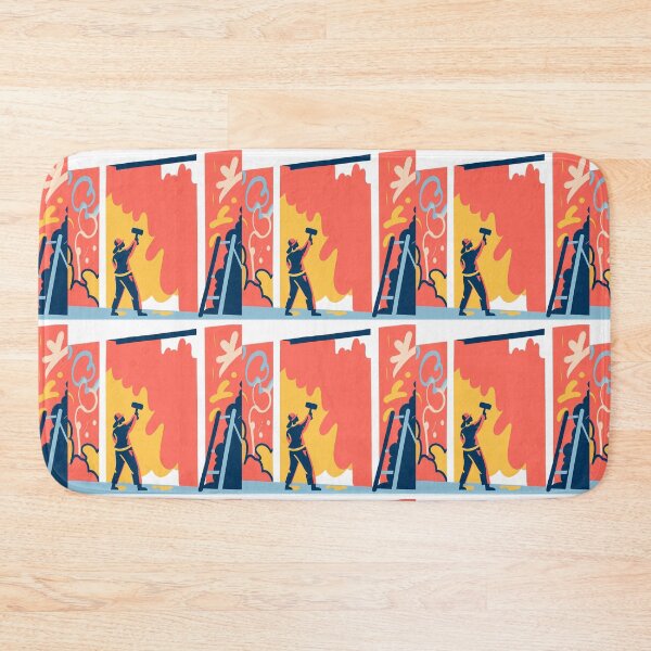 Item preview, People Mural Graffiti Art Colorful Creative Expression Action designed and sold by ART ATTACK ZONE.