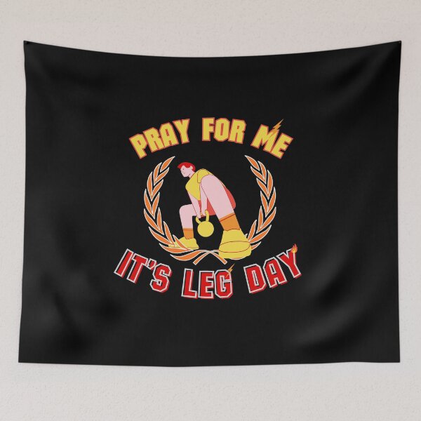 Item preview, Pray For Me It’s Leg Day – Funny Gym Shirt designed and sold by Mouad-Doadi.