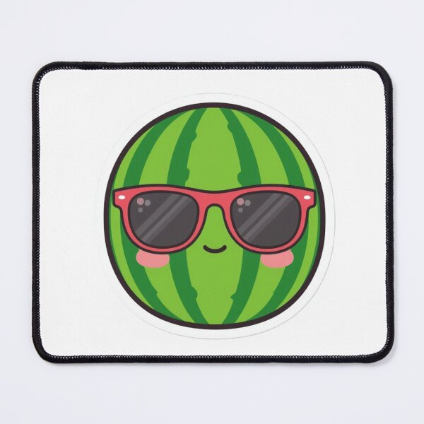 Item preview, Cute Watermelon with Sunglasses Sticker Summer Kawaii Fruit designed and sold by ICONWALA.
