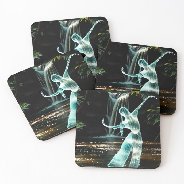 Item preview, Ethereal Water Spirit Dancing by Jungle Waterfall designed and sold by stickerabhay.