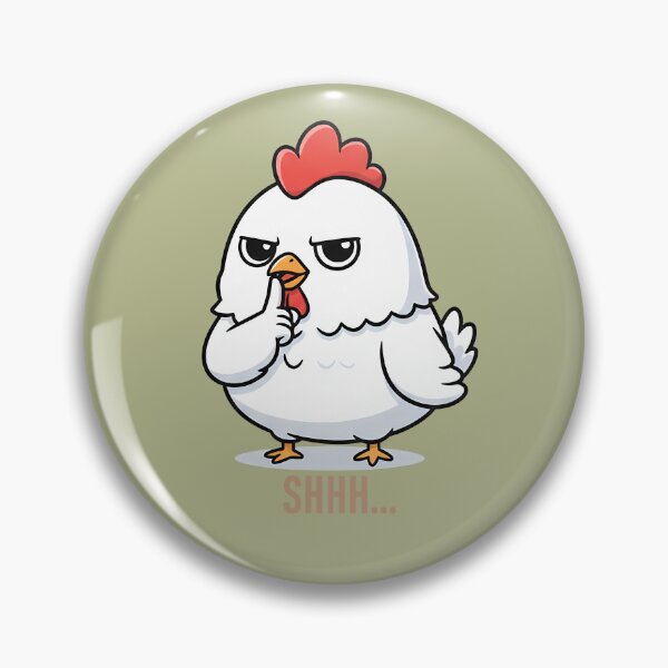 Item preview, "Shhh... Kawaii Chicken-Cute & Sassy Chicken 'Shhh designed and sold by Minimochi Art.