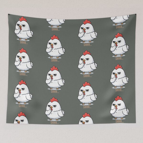 Item preview, "Shhh... Kawaii Chicken-Cute & Sassy Chicken 'Shhh designed and sold by Minimochi Art.