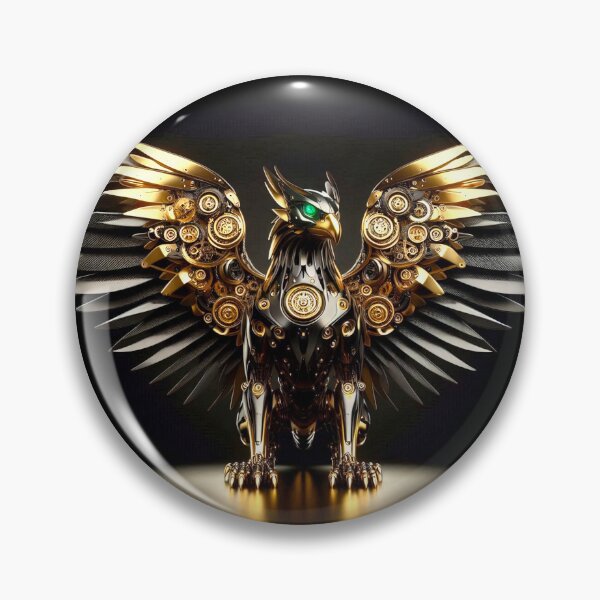 Item preview, Imperial 24k Gold Gryfon - High-Tech Mechanical Heraldry designed and sold by Gryfonarts.