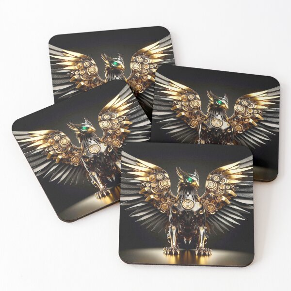 Item preview, Imperial 24k Gold Gryfon - High-Tech Mechanical Heraldry designed and sold by Gryfonarts.