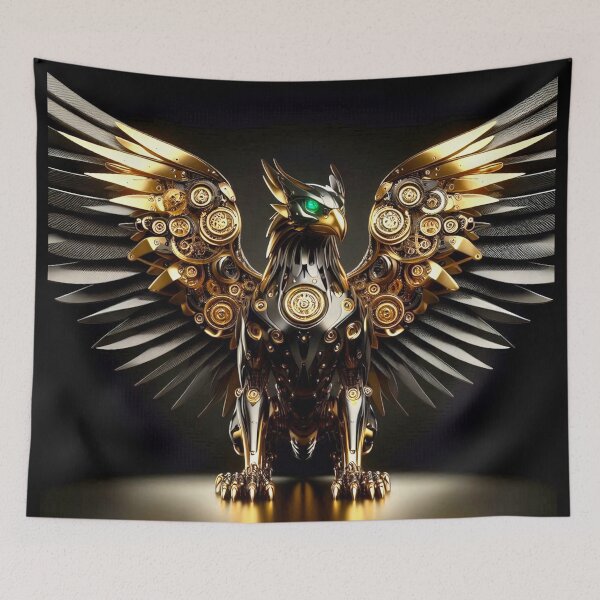 Item preview, Imperial 24k Gold Gryfon - High-Tech Mechanical Heraldry designed and sold by Gryfonarts.
