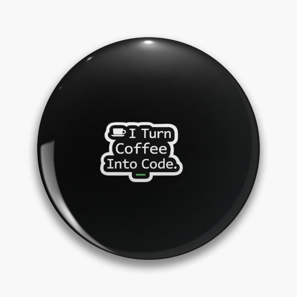 Artikelvorschau, Ich verwandle Kaffee in Code – Lustiger Programmierer-Kaffee-Aufkleber entworfen und verkauft von Credenz.