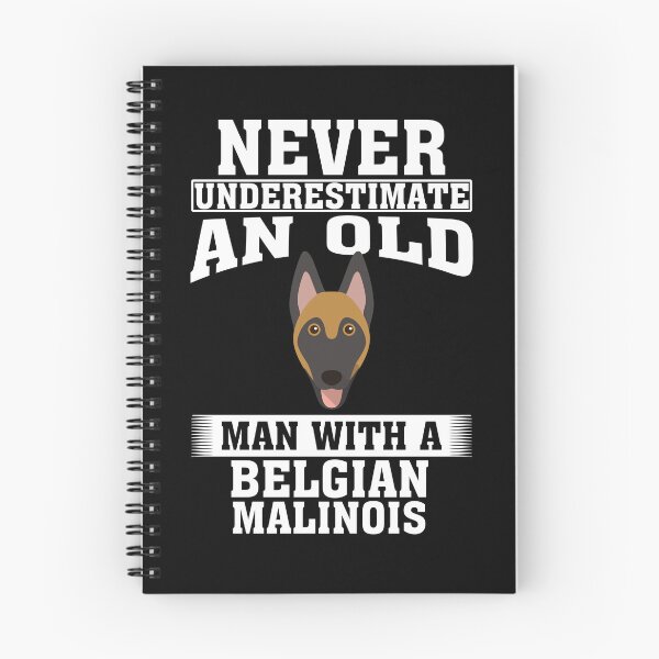 Item preview, Never Underestimate an Old Man with Belgian Malinois designed and sold by CosmoKitsch.